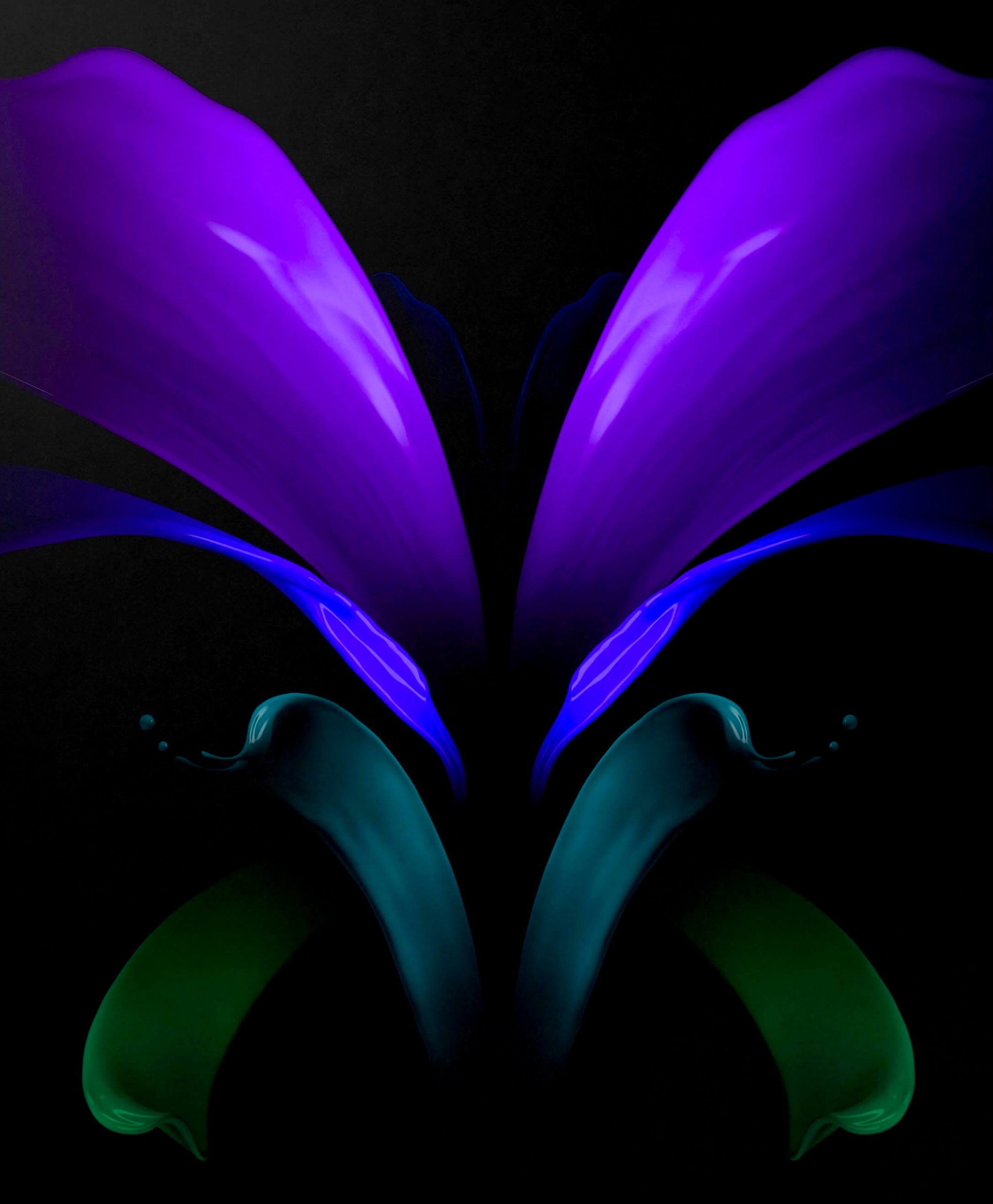 Galaxy Fold 2 - Original Stock Wallpaper (Dark) - Wallpapers Central