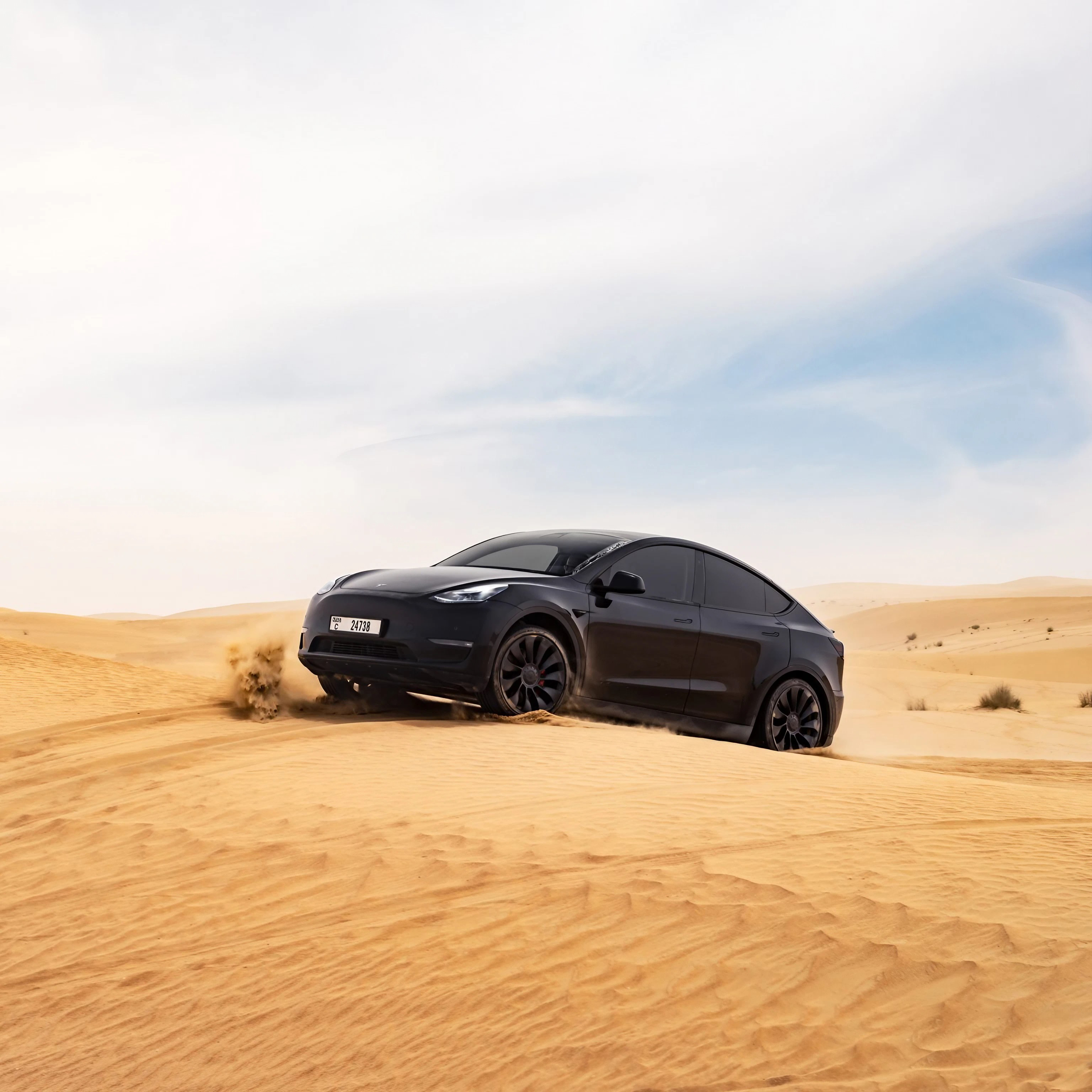 Tesla Model Y in the Desert | Teslers.it - Wallpapers Central