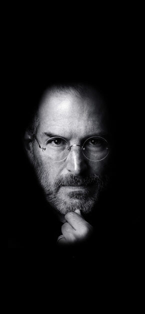 Steve Jobs Black Wallpaper