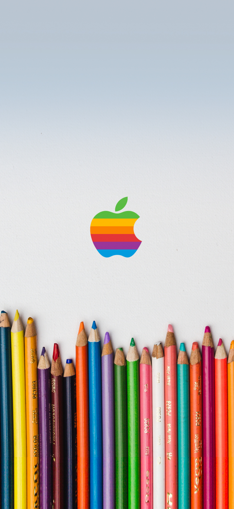 Default wallpaper of Rainbow Apple Pastels