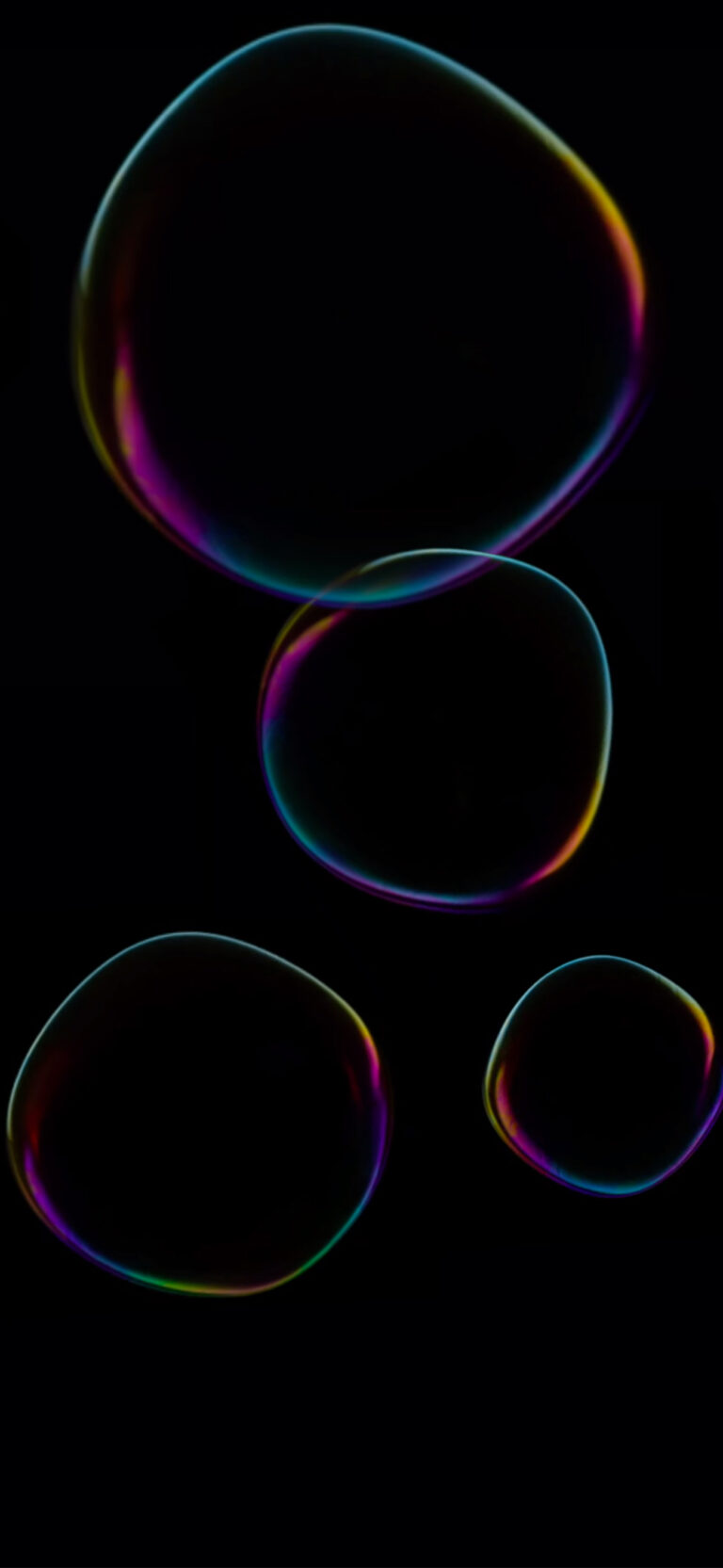 Default wallpaper of Soap Bubbles