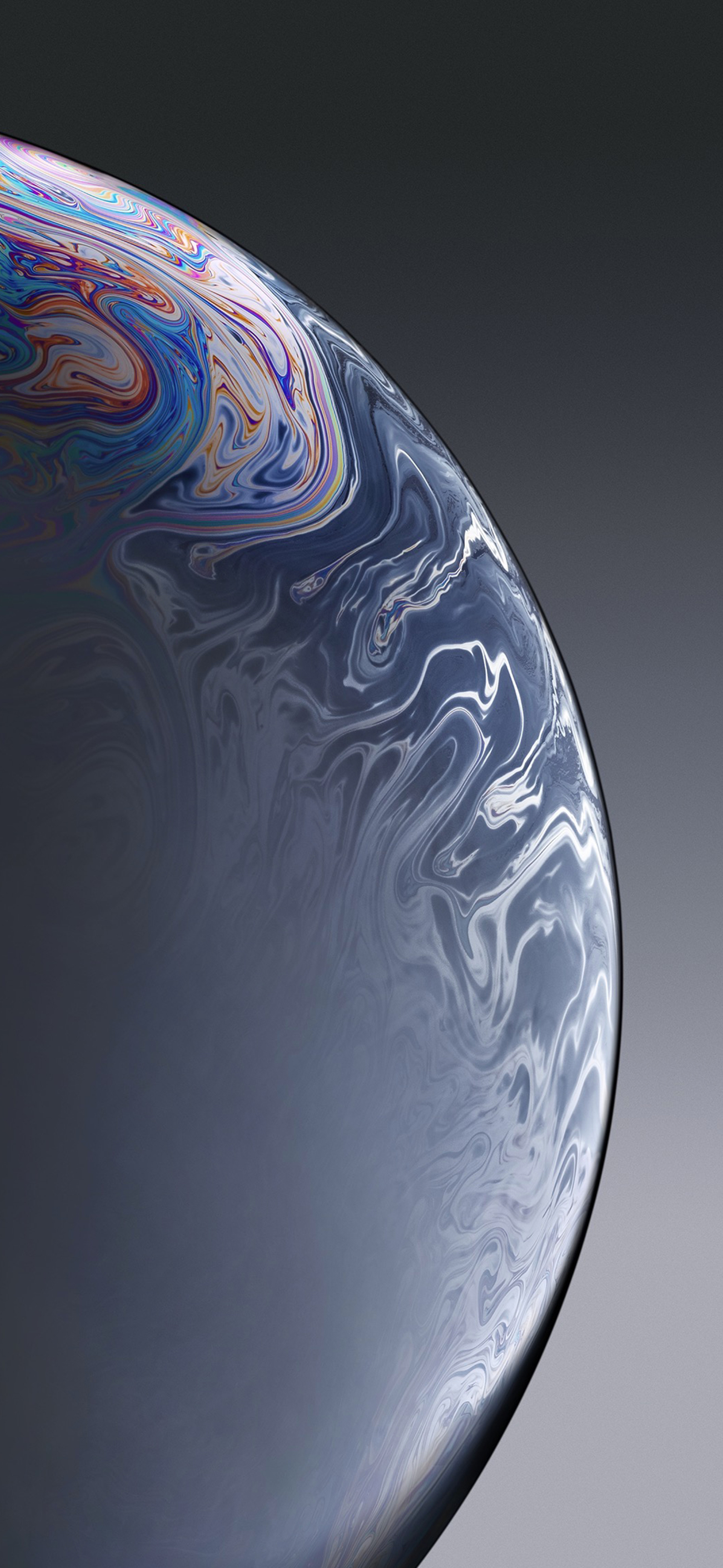 iPhone XR Wallpaper - Single Bubble - Space Grey - Wallpapers Central