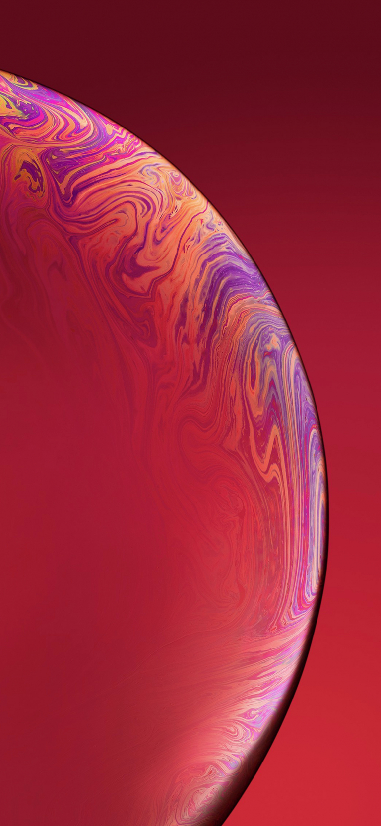 Default wallpaper of iPhone XR Wallpaper – Single Bubble – Product(RED)