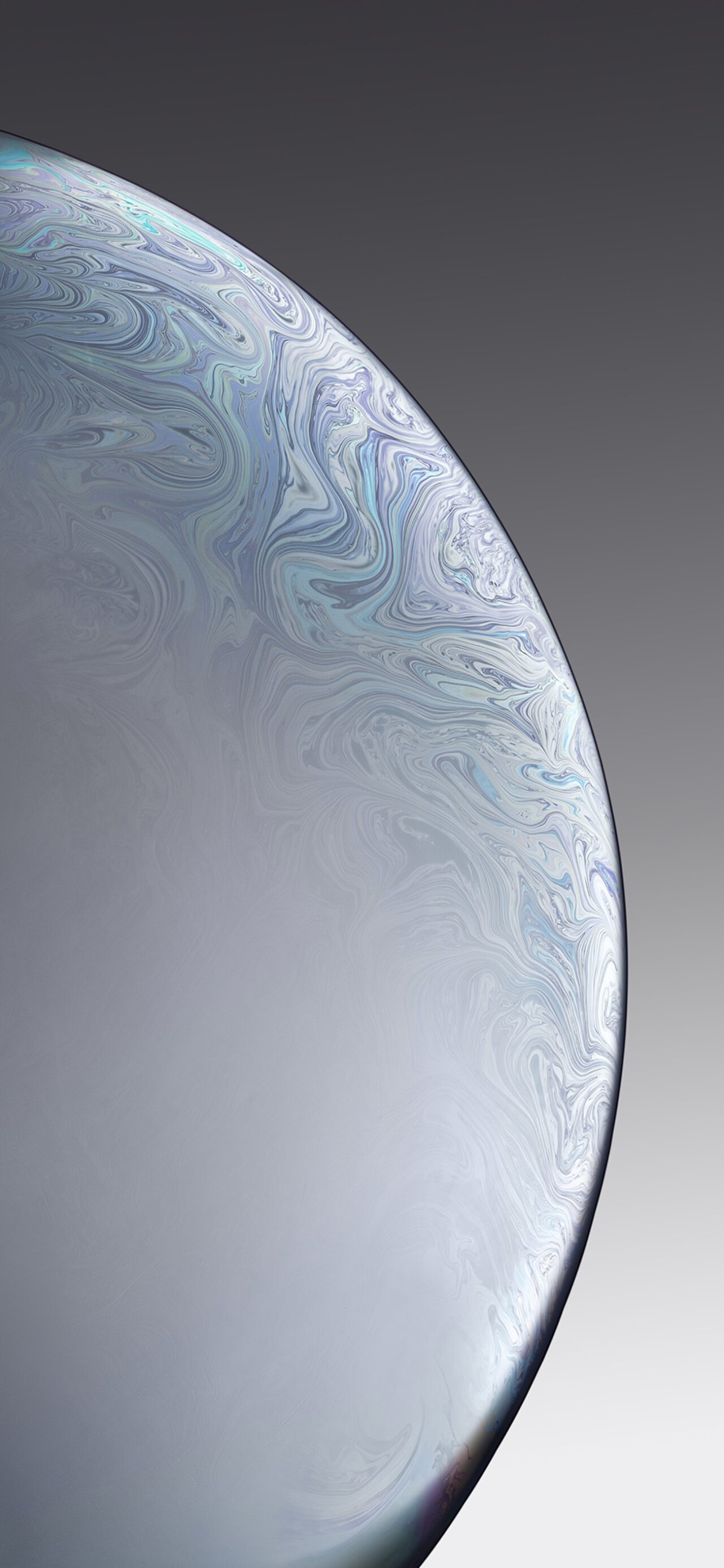 iPhone XR Wallpaper – Single Bubble – White