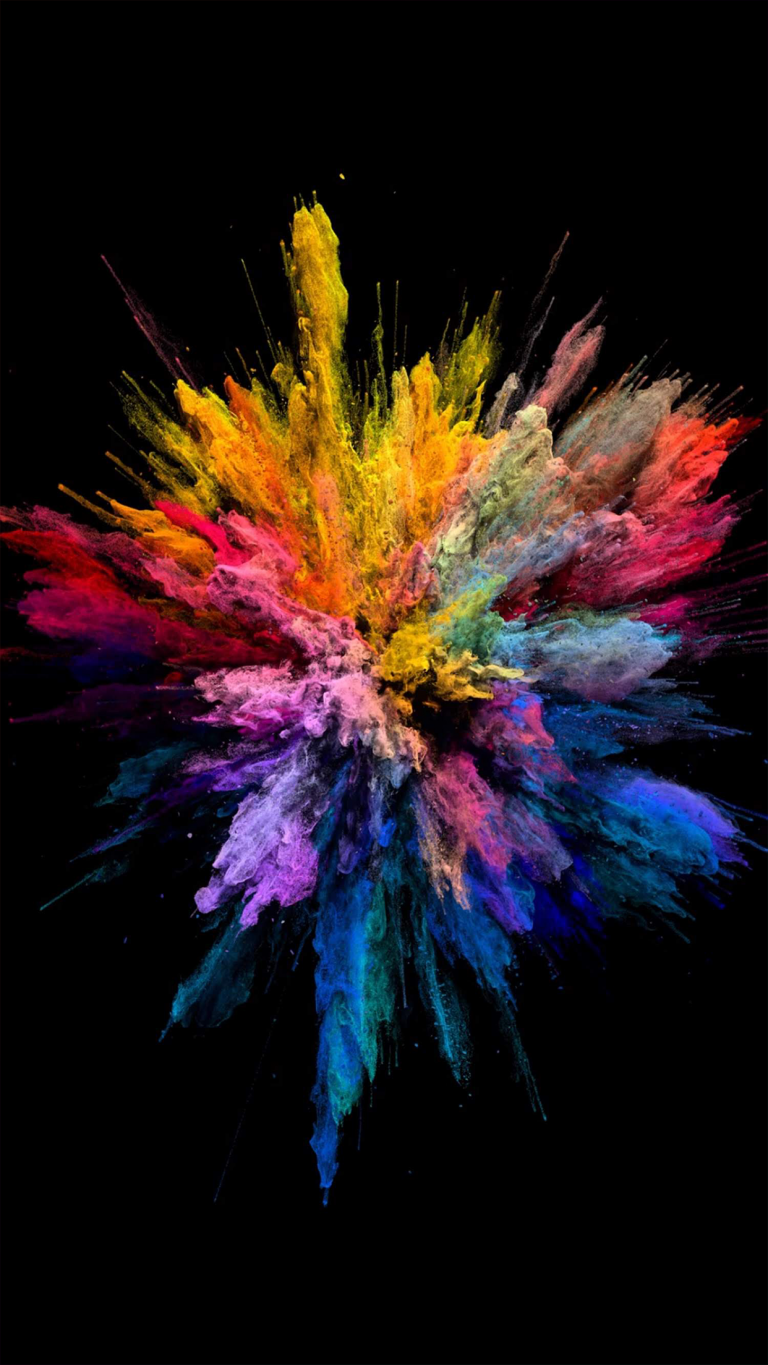 Default wallpaper of Explosion of Colors