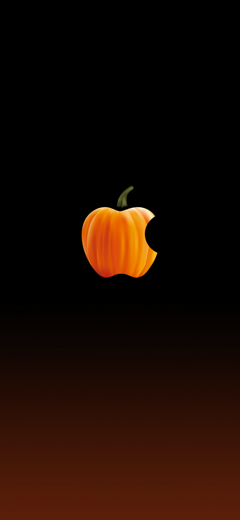 Default wallpaper of Think Halloween – Apple Logo – Created by iSpazio