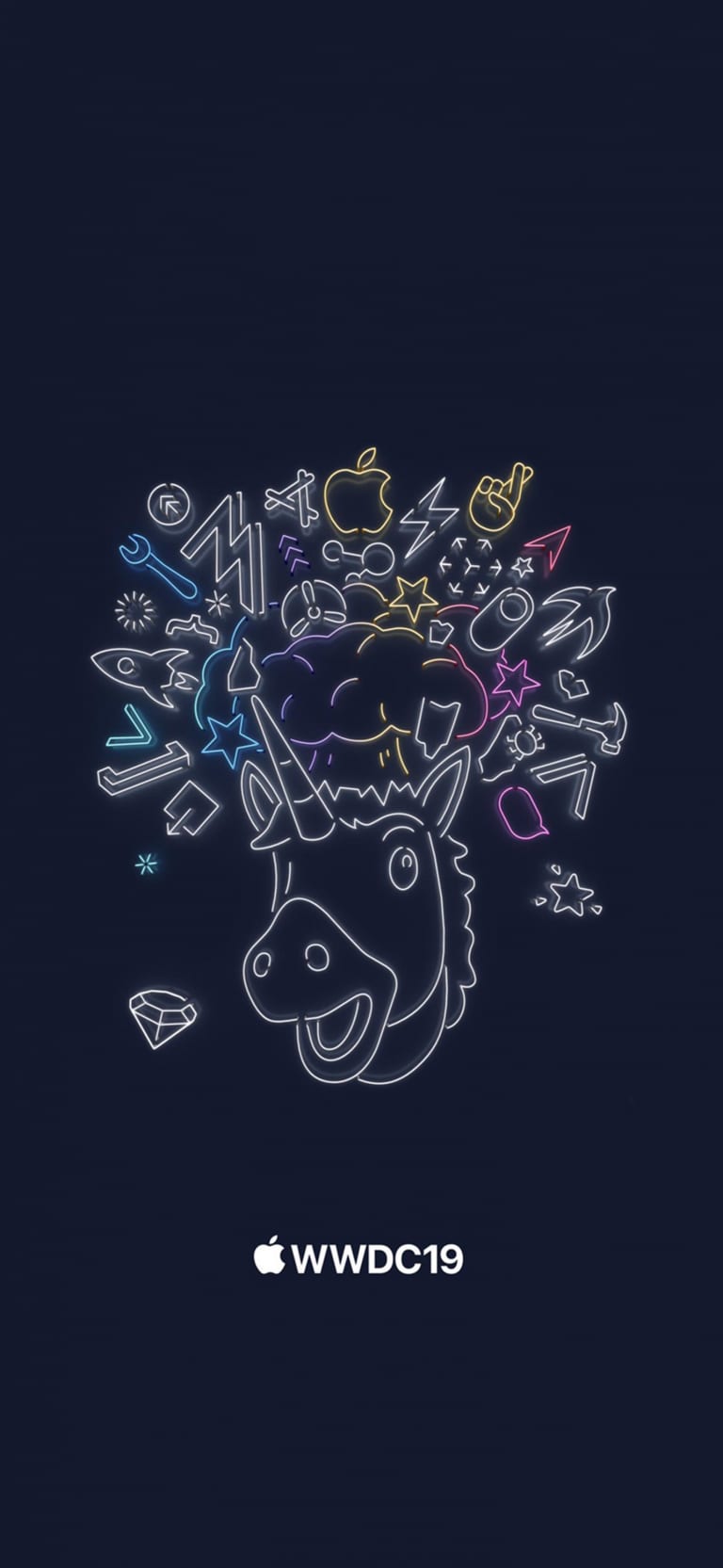 Default wallpaper of Unicorn | WWDC19