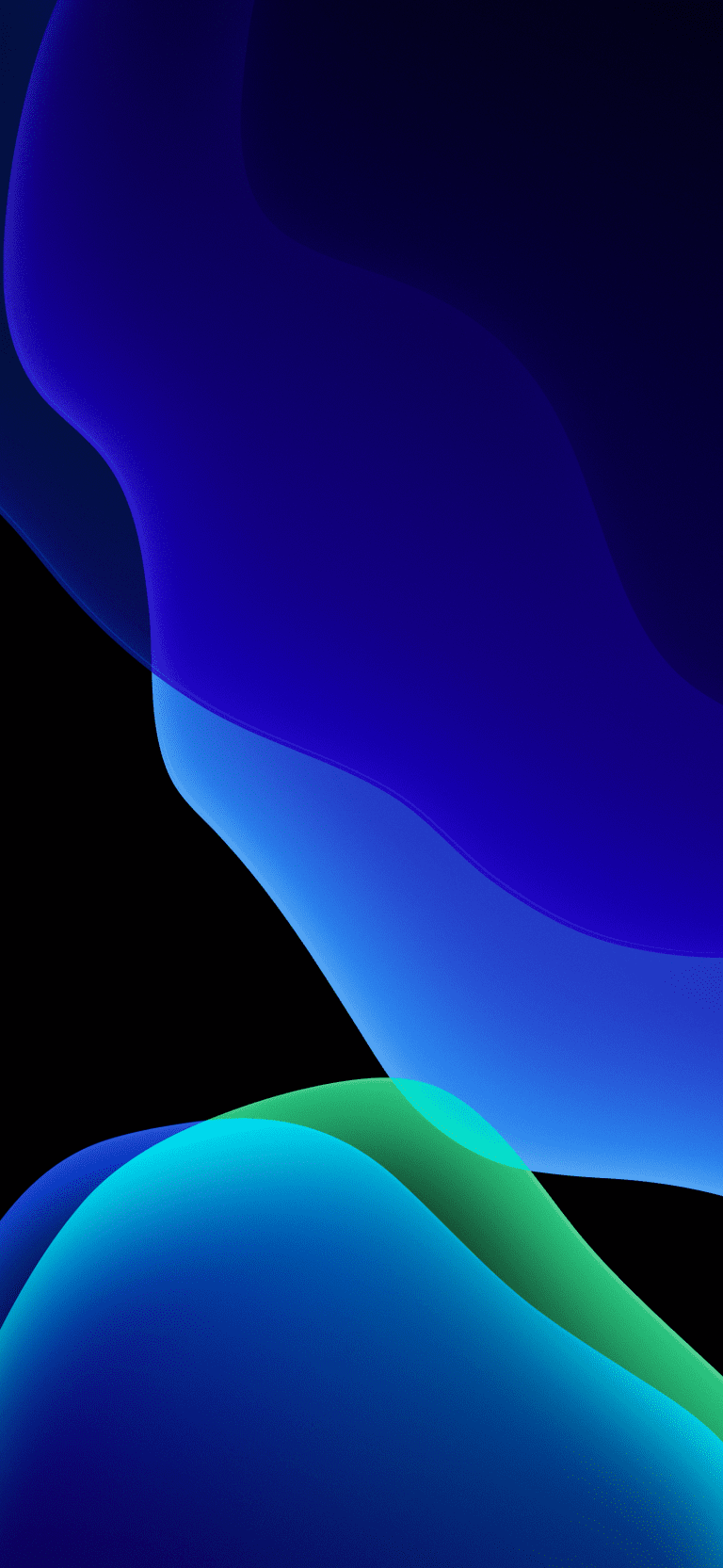 Default wallpaper of iOS 13 Official Stock Wallpaper (Ultra HD) – Blue Dark