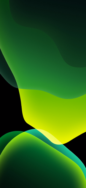 iOS 13 Official Stock Wallpaper (Ultra HD) – Green Dark