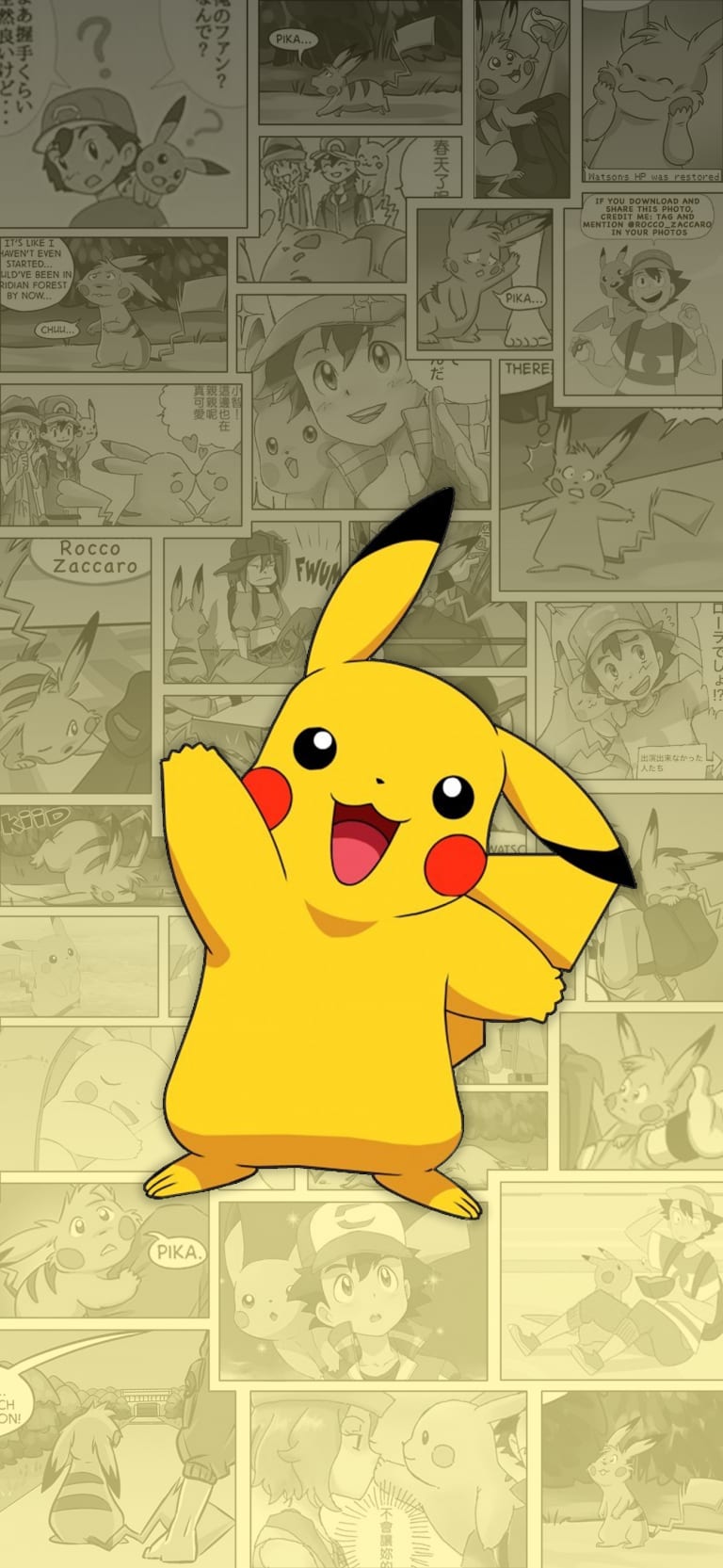 Default wallpaper of Pikachu