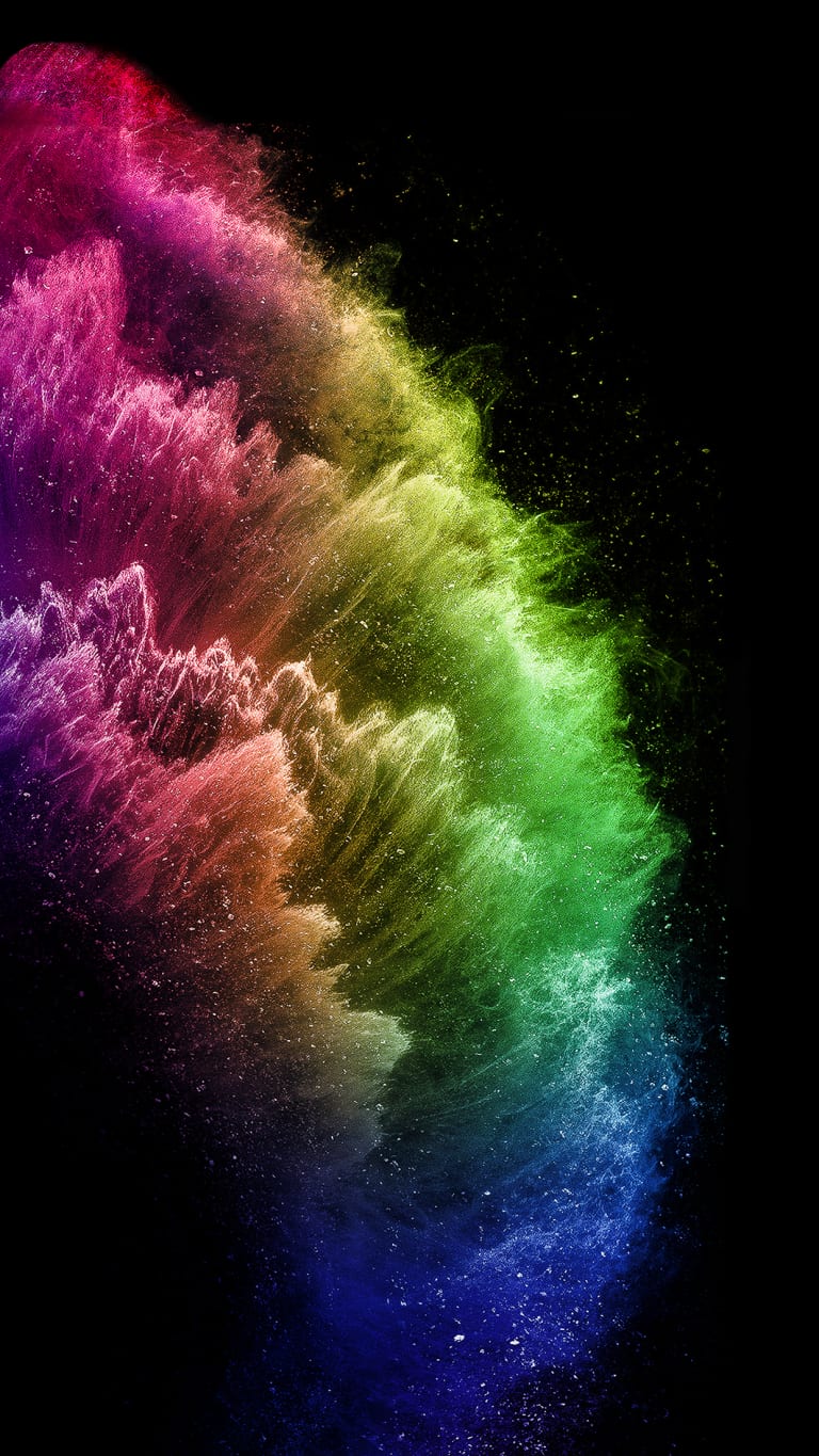 Default wallpaper of iPhone 11 Pro – Rainbow Version