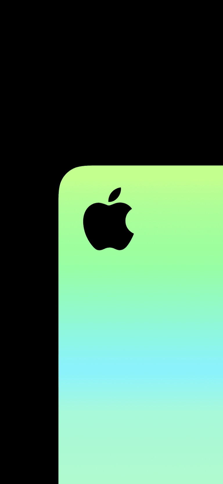 Default wallpaper of Apple Black and Green