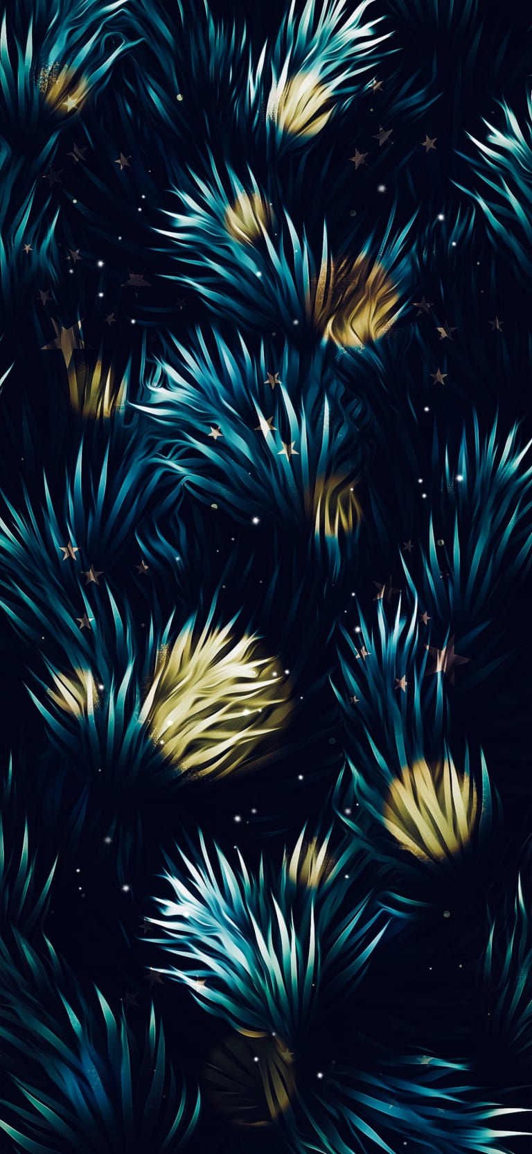 Default wallpaper of Christmas tree (Blue & Gold)