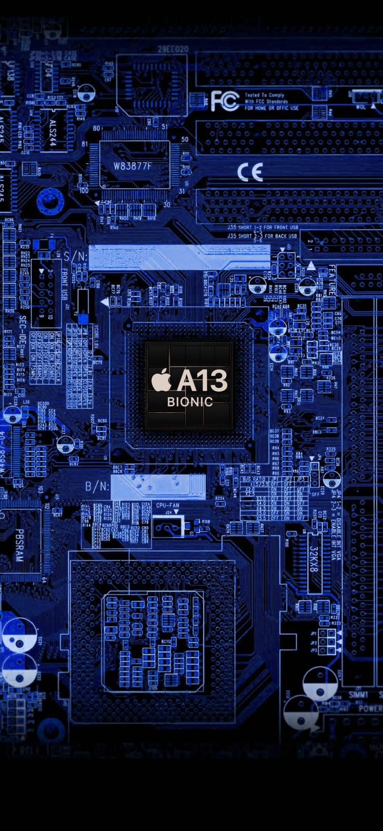 Default wallpaper of Apple A13 Bionic