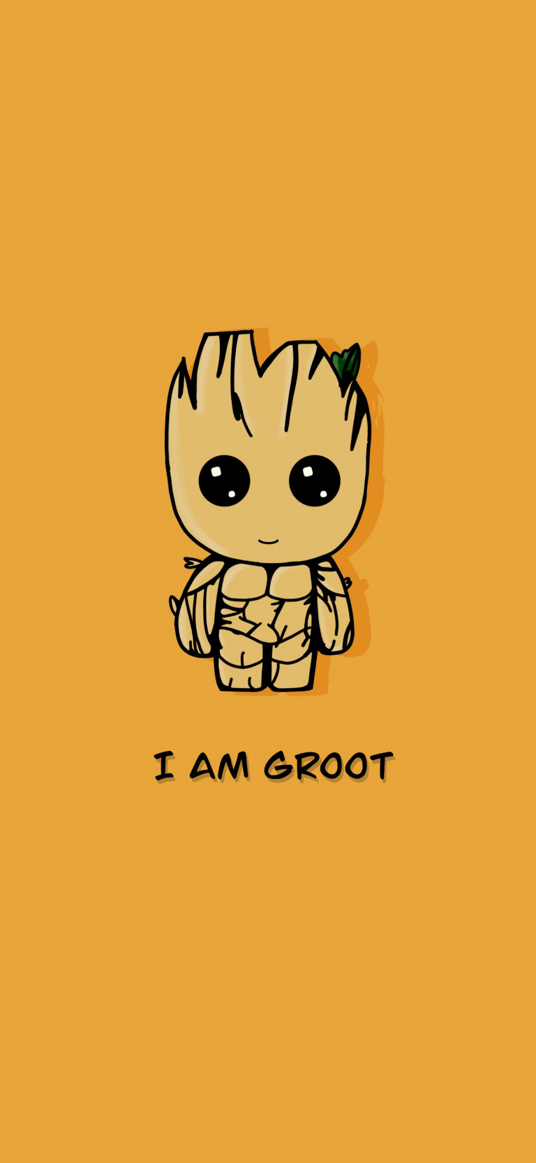 Default wallpaper of I AM GROOT