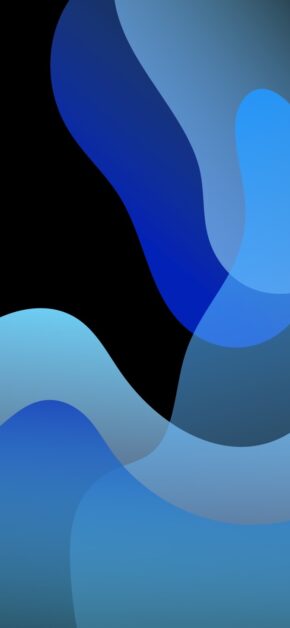 iOS 13 Waves – Blue Dark