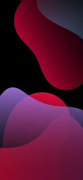 iOS 13 Waves – Red Dark