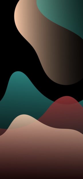 iOS 13 Waves – Green Dark