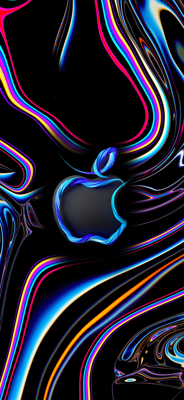 Default wallpaper of Apple Crazy Lines