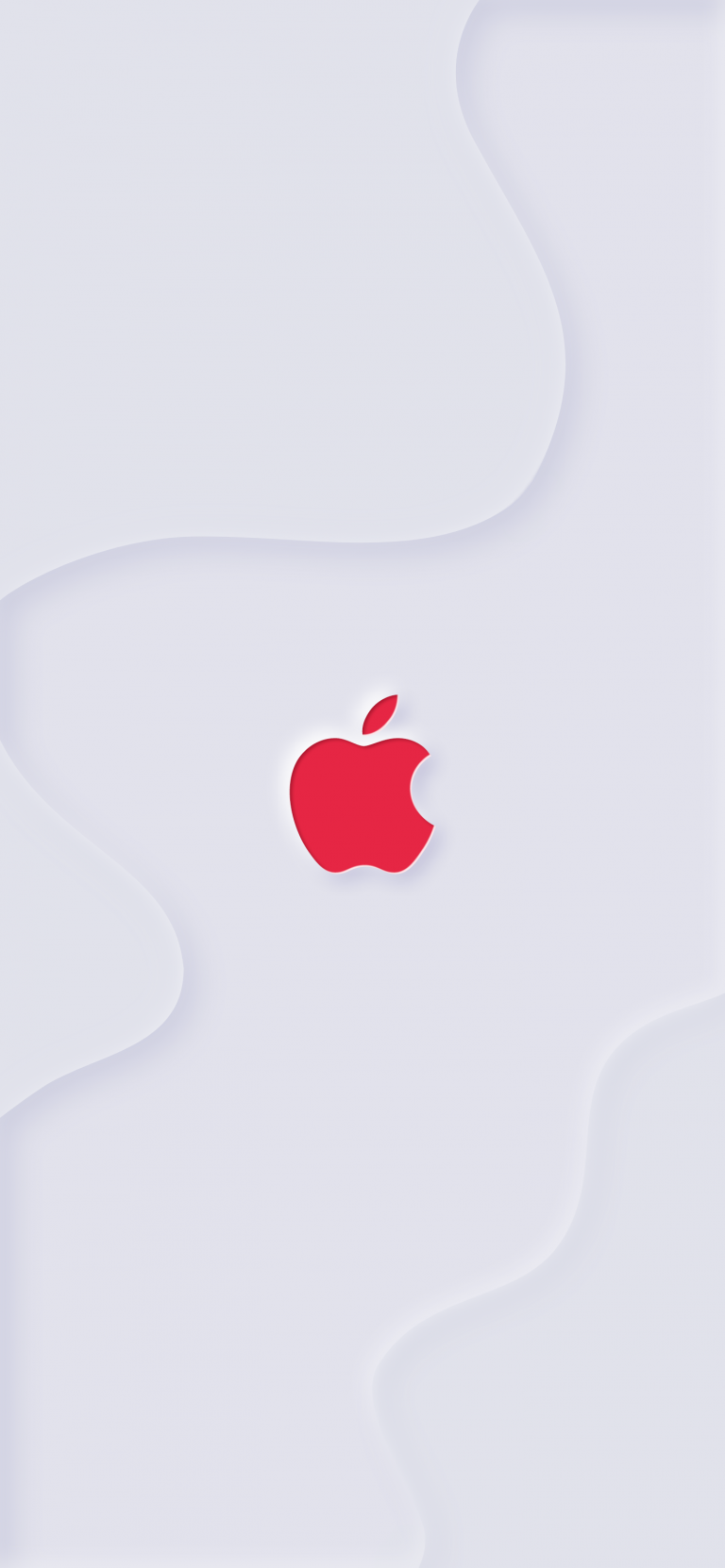 Default wallpaper of Apple Logo in Neumorphism Design (Soft UI) | Second Experiment by Wallpapers Central