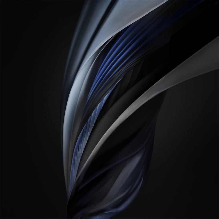 Default wallpaper of iPhone SE (2020) Silk Silver Mono Dark – Official Stock Wallpaper