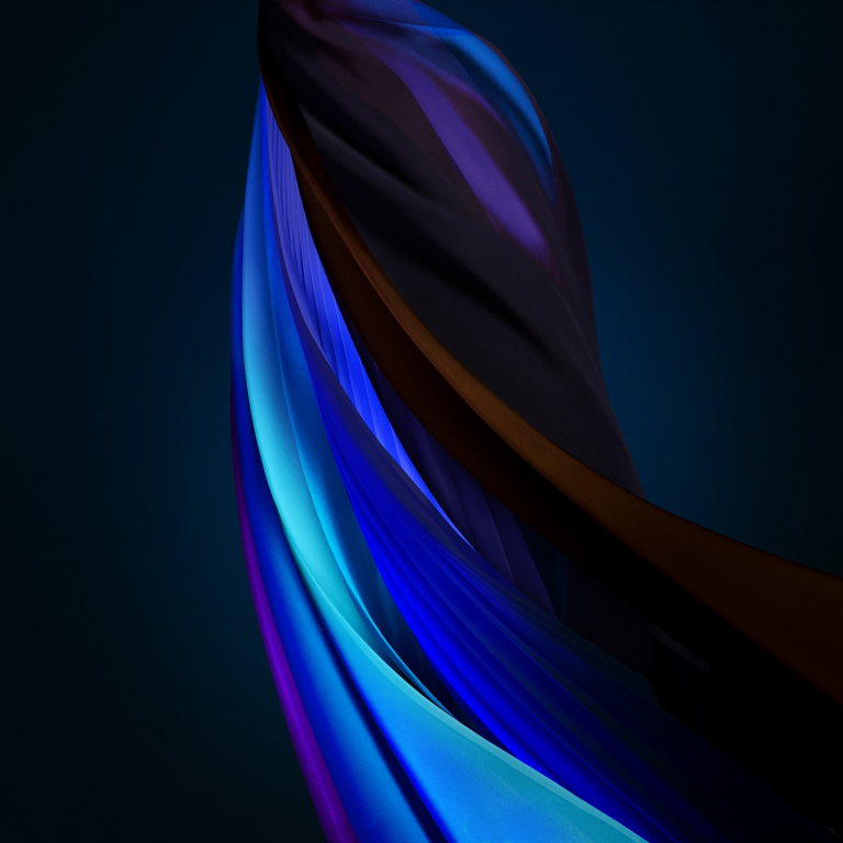 Default wallpaper of iPhone SE (2020) Silk Blue Dark – Official Stock Wallpaper