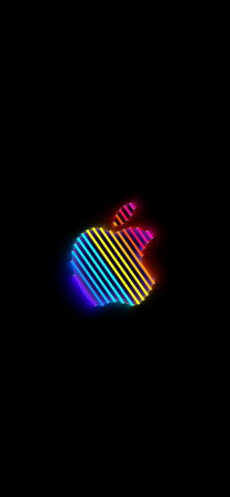Apple Rainbow Neon | LIVE Wallpaper
