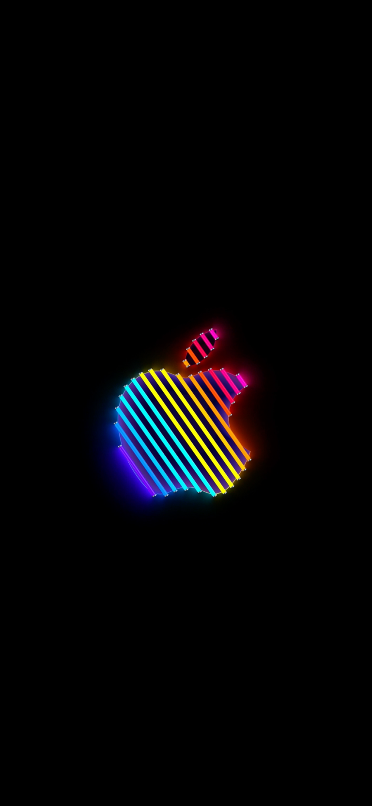 Default wallpaper of Apple Rainbow Neon | LIVE Wallpaper