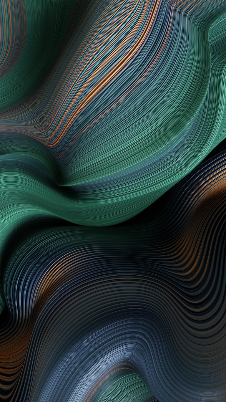 Default wallpaper of Gradient Flow Lines – Green