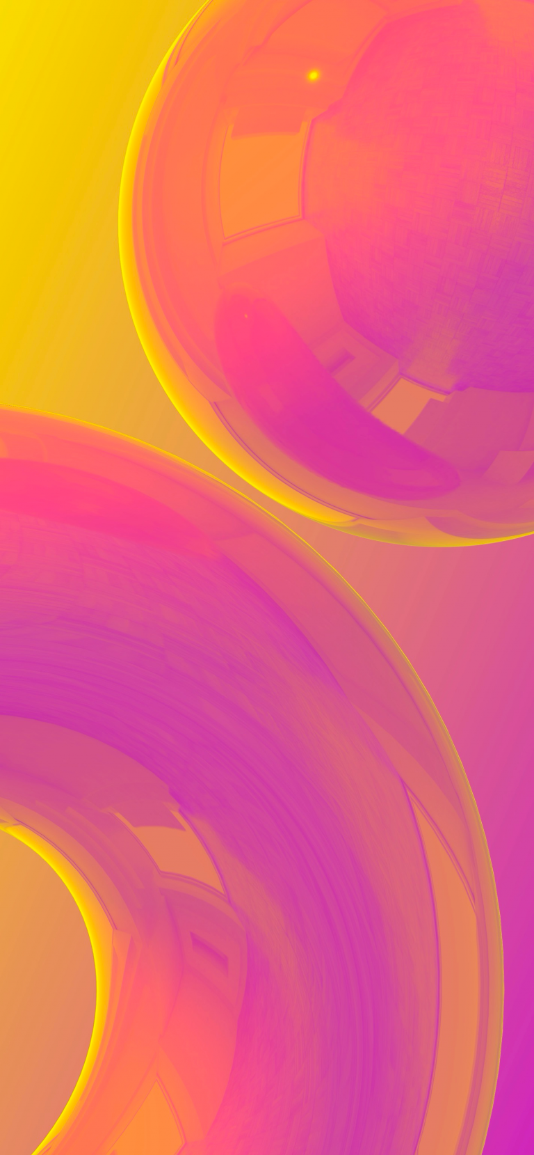 Default wallpaper of Pink and Yellow Bubbles | LIVE Wallpaper