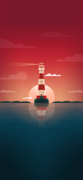 Vector Lighthouse (Sunset)