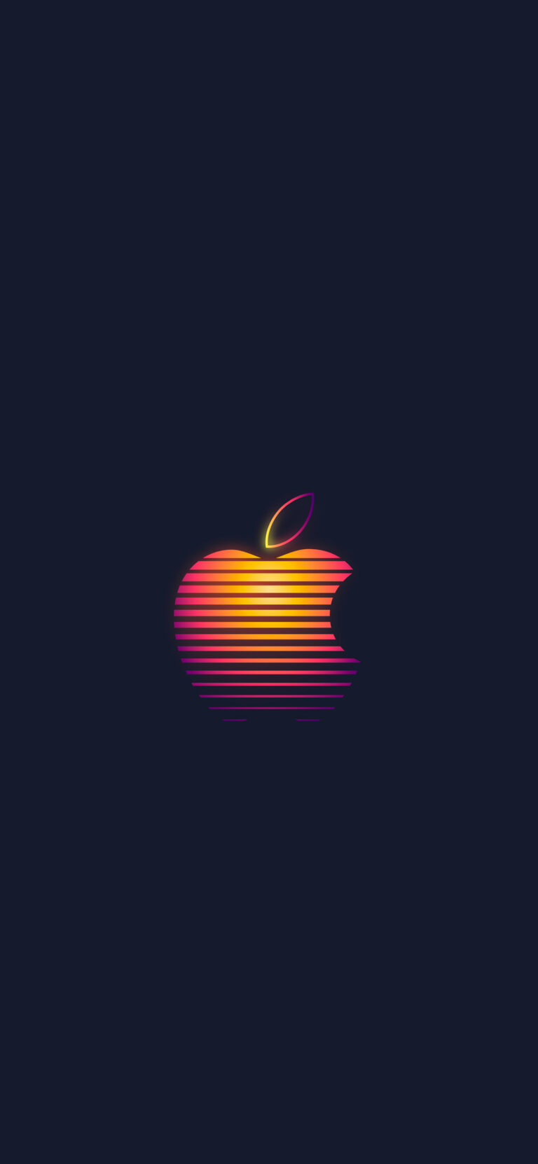 Default wallpaper of Apple Logo Sunset