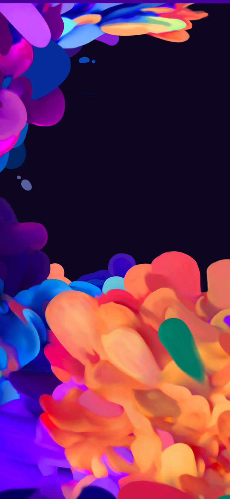 Default wallpaper of Painted Petals from Galaxy S20 FE