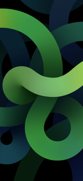 iPad Air 2020 Noodles Green Dark – Stock Wallpaper (Extracted from iOS 14 by @ispazio)