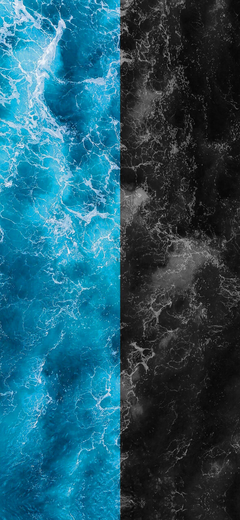 Default wallpaper of Sea – Black & Blue | DUAL