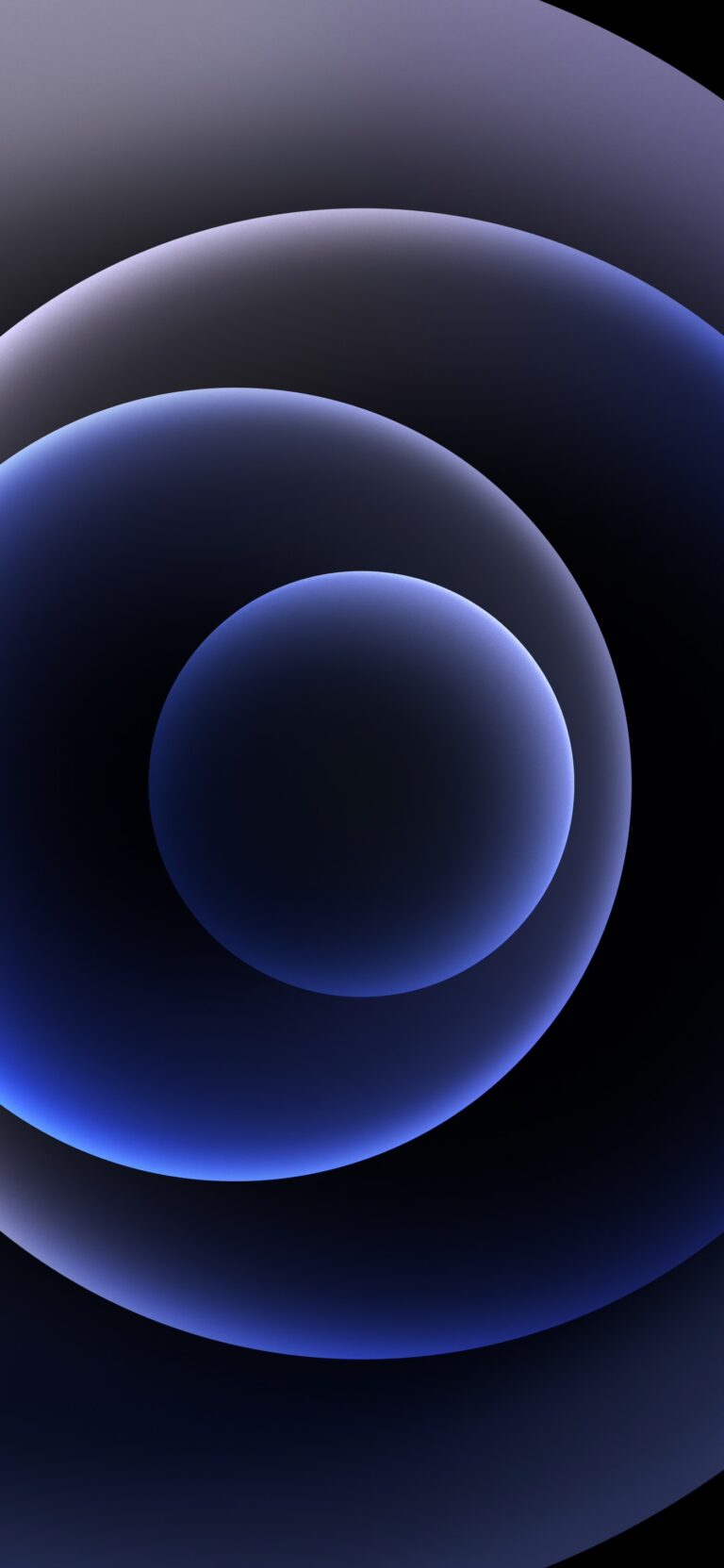 Default wallpaper of iPhone 12 – Orbs Black (Dark) | Stock Wallpaper