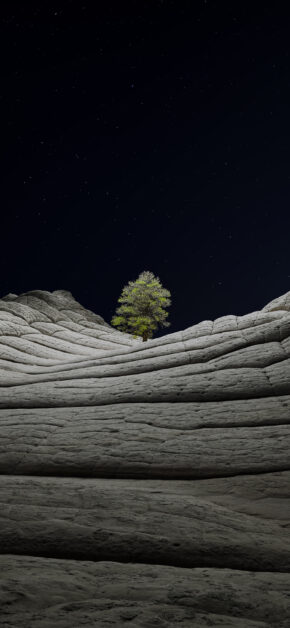 Desert Three Night – Official from iOS 14.2 | Stock Wallpaper