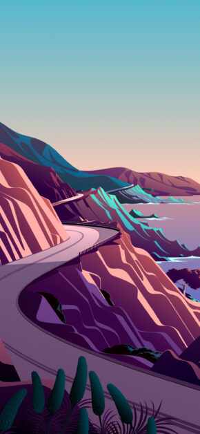 Lake, The Cliff Day – Official from iOS 14.2 | Stock Wallpaper