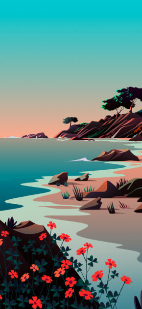 Lake, The Beach Day – Official from iOS 14.2 | Stock Wallpaper