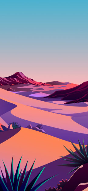 Lake, The Desert Day – Official from iOS 14.2 | Stock Wallpaper