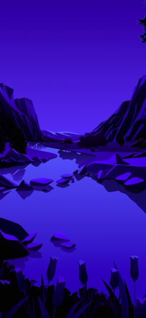 Lake, The Lake Night – Official from iOS 14.2 | Stock Wallpaper