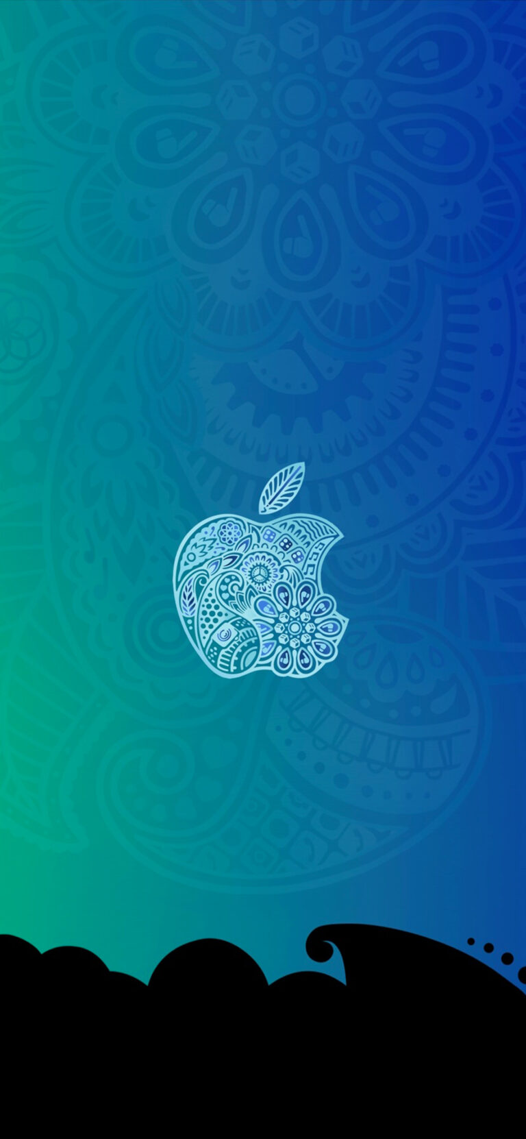 Default wallpaper of Apple India (Blue)