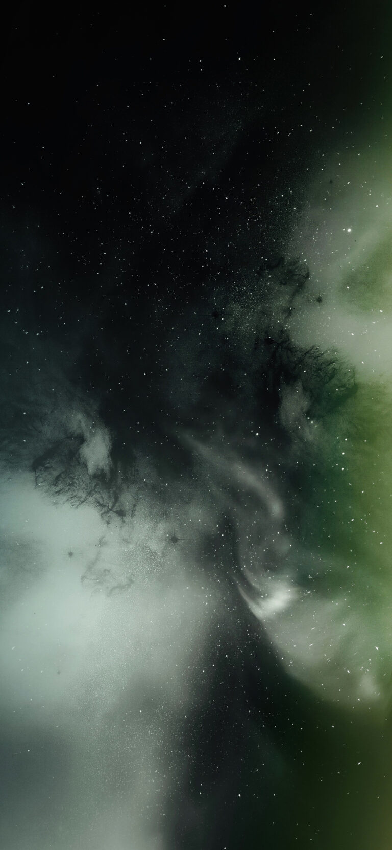 Default wallpaper of Green Galaxy