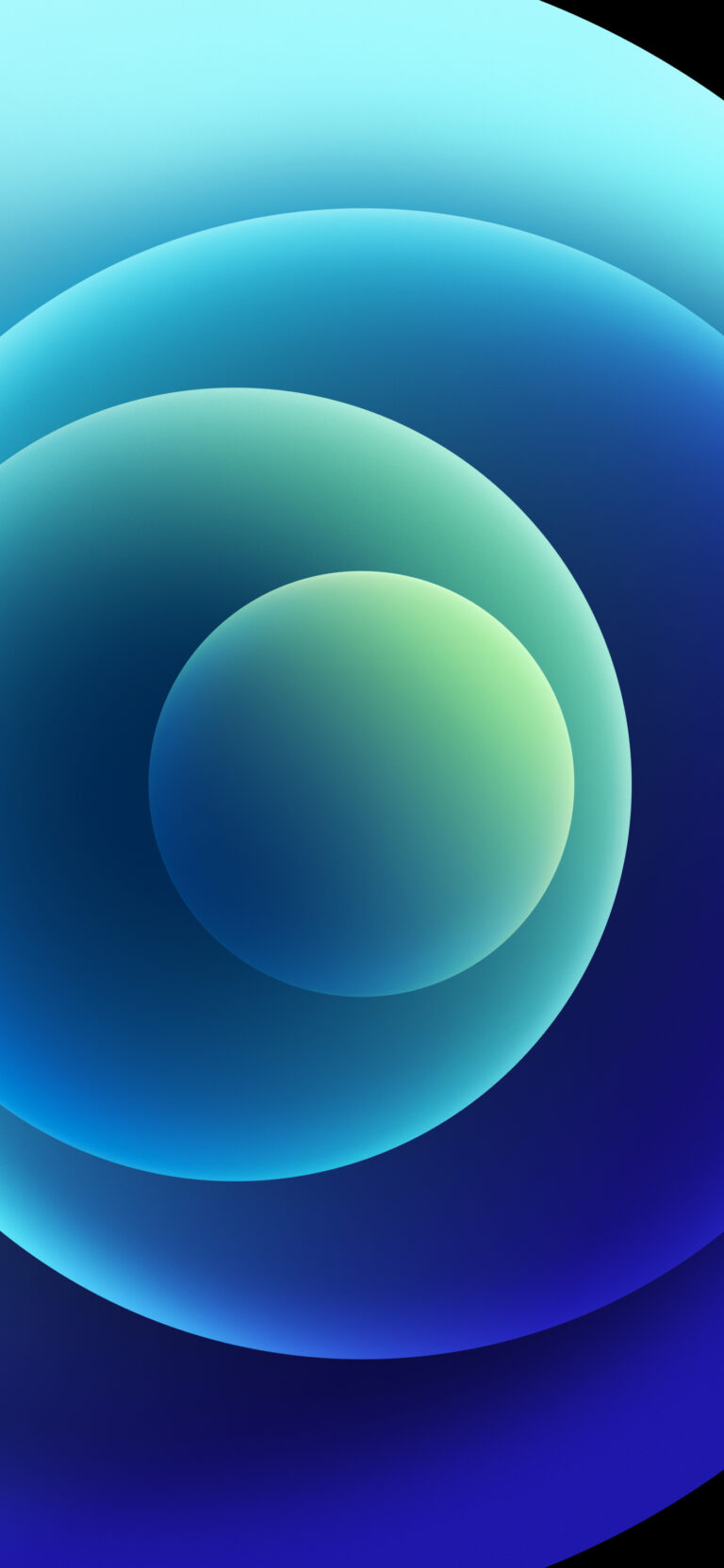 Default wallpaper of iPhone 12 – Orbs Blue (Light) – Stock Wallpaper