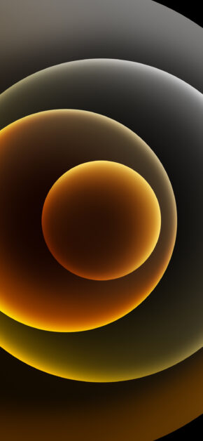 iPhone 12 – Orbs White (Dark) | Stock Wallpaper