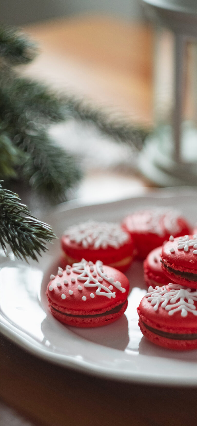 Default wallpaper of Christmas Macarons