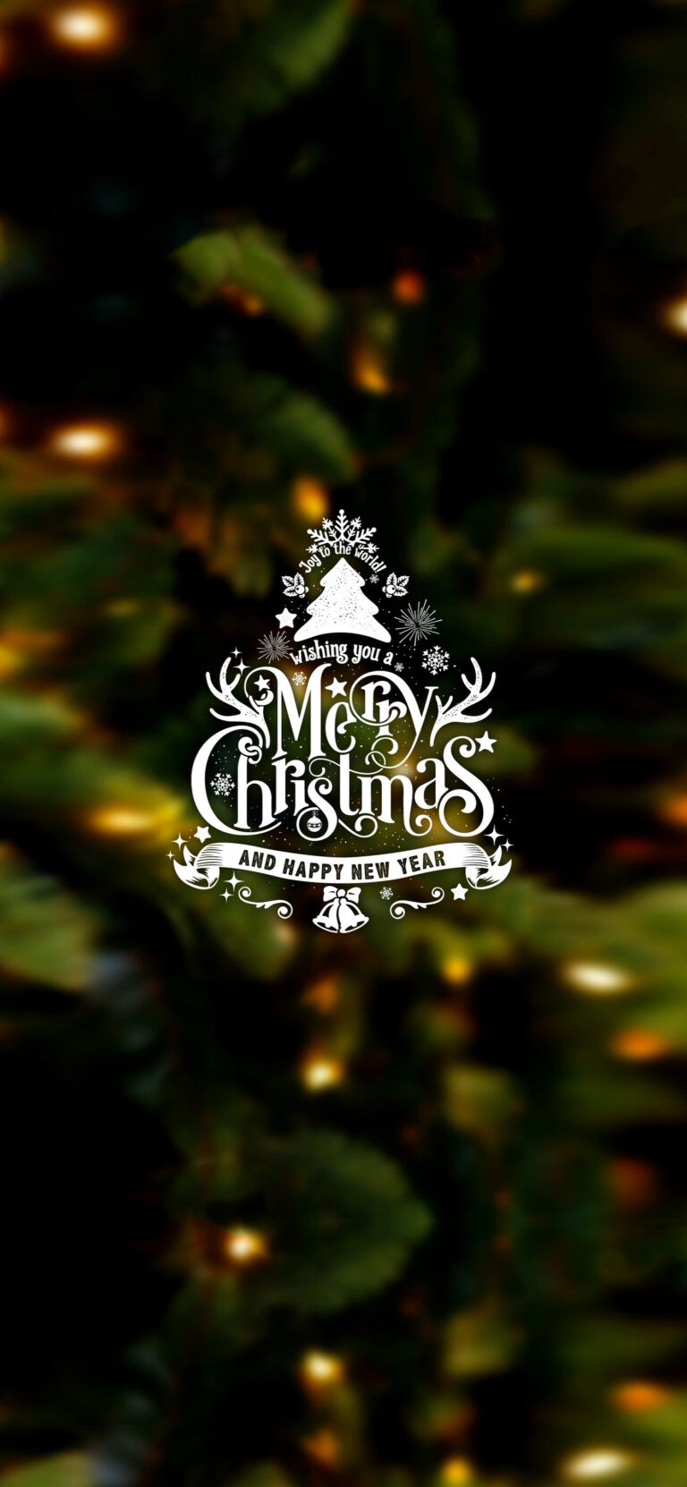 Default wallpaper of Merry Christmas and Happy New Year 2021 (Lockscreen)