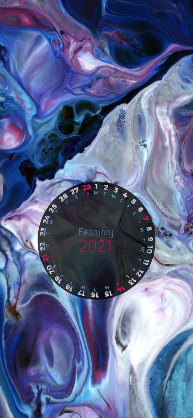 Default wallpaper of Calendar: February 2021 – #1 | LIVE Wallpaper