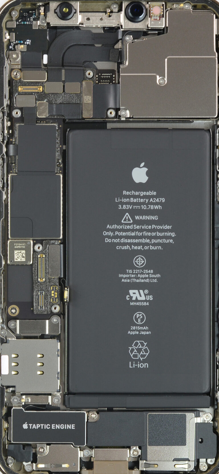 Default wallpaper of iPhone 12s Internals