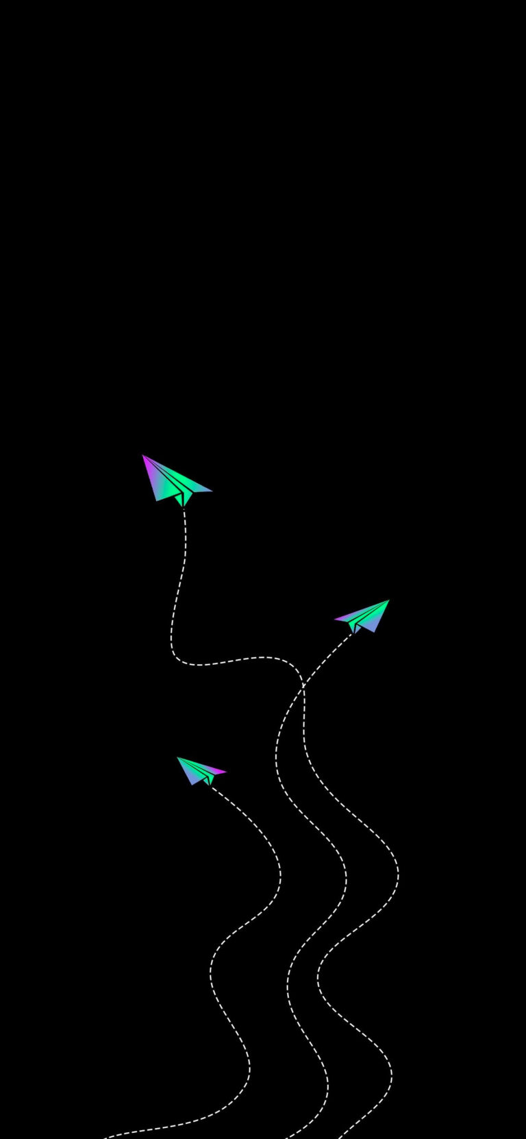 Default wallpaper of AMOLED Paperplane